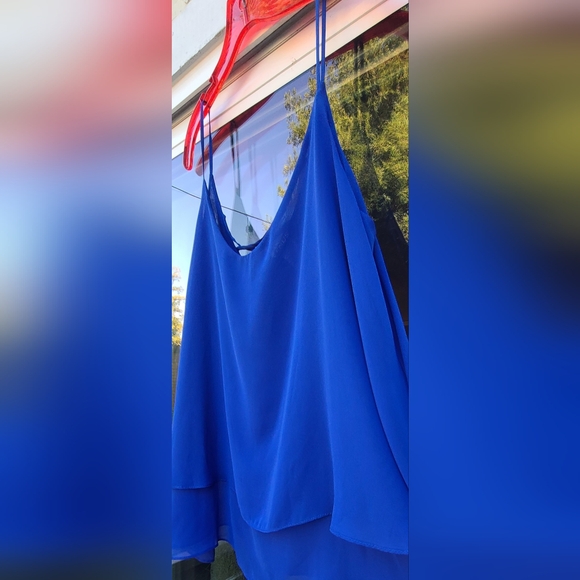 VENUS Cobalt Blue Layered V-Neck Cami Tank Top – Size XL - Picture 4 of 11
